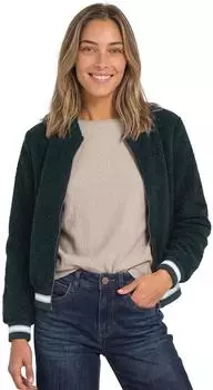 Street One Teddy-Blouson mit gestreiften Bündchen (A32606018101)