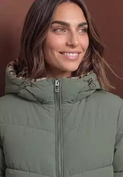 Street One Gef&uuml;tterter Parka mit Leo-Fake-Fur (A20226217656)