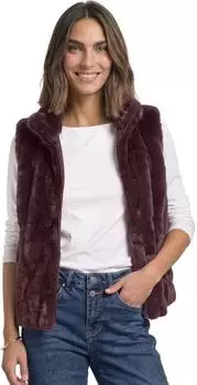 Street One Fake Fur Weste mit Stehkragen und Zipper (A22031817820)