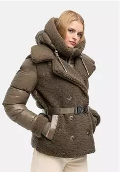 Navahoo Kuschelh&auml;schen Pl&uuml;schjacke mit Kapuze (4062648272870) stone brown
