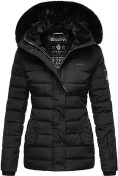 Navahoo Milianaa Steppjacke mit Kunstfell-Kapuze (566634) schwarz