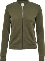 Sweatjacke ONLY "ONLJOYCE L/S BOMBER SWT NOOS", Damen, Gr. M, gr&uuml;n (kalamata),