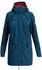 blutsgeschwister Wild Weather Long Anorak dot and anchor blau