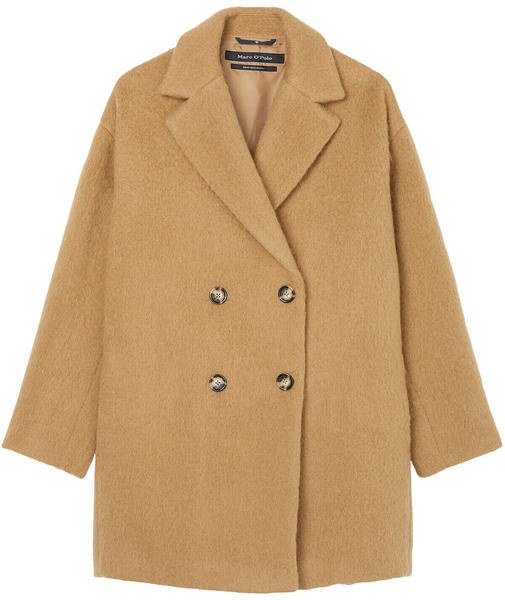 Marc O'Polo Coat made of blended wool fleece fabric (100031171003) faded tobacco