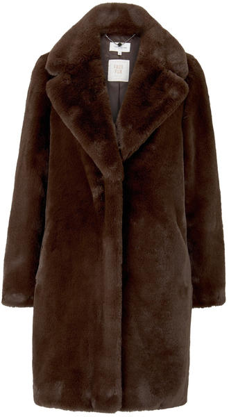 Tom Tailor Weicher Faux-Fur Mantel (1020615) shaved choco brown