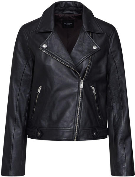 Selected Lamb Leather Jacket (16071712) black