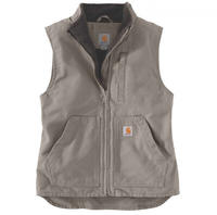 Carhartt Washed Duck Mock Neck Gilet taupe gray (032) XS REG