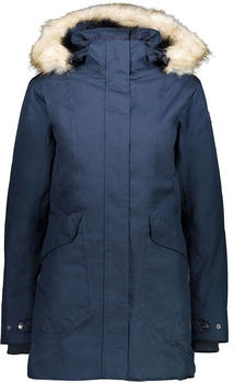 CMP Full-length Jacket With Faux Fur Hood (30K3886) black/blue