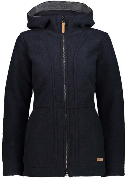 CMP Wool Blend Coat With Hood (30M3376) black/blue