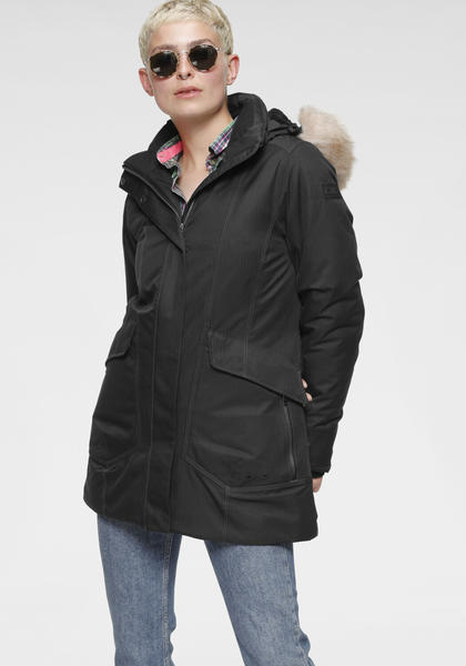 CMP Full-length Jacket With Faux Fur Hood (30K3886-U901) black