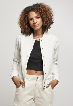 Urban Classics Ladies Inset College Sweat Jacket (TB2618-02922-0037) lightgrey/white