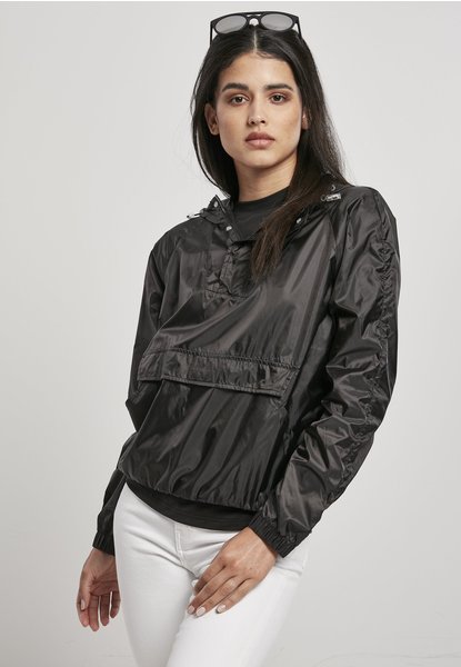 Urban Classics Ladies Transparent Light Pull Over Jacket (TB4106-00007-0037) black