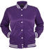 Urban Classics Ladies Shiny College Jacket Fus/wht (TB349-00194-0042) purple/white