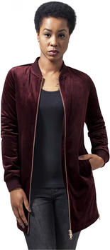Urban Classics Ladies Long Velvet Jacket Black (TB1364-00606-0042) burgundy