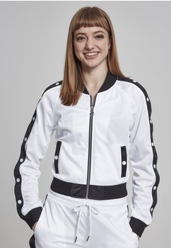 Urban Classics Ladies Button Up Track Jacket Blk/wht/blk (TB1996-00863-0042) white/black/white