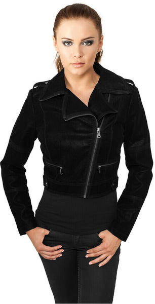 Urban Classics Ladies Short Biker Jacket Black (TB805-00007-0042) schwarz