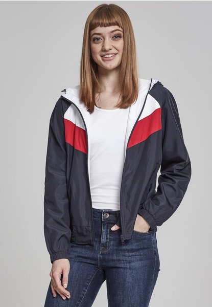 Urban Classics Ladies 3-tone Windbreaker (TB2009-01243-0046) navy/white/fire red