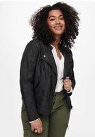 ONLY CARMAKOMA Lederimitatjacke "CARAVANA FAUX LEATHER BIKER OTW" mit...