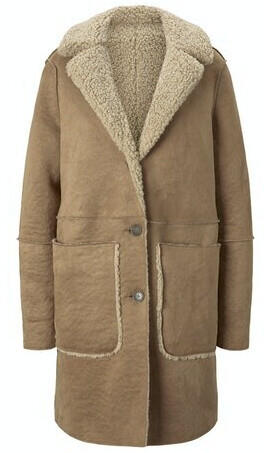 Tom Tailor Shearling Wendemantel aus Kunstfell (1020616) cargo beige