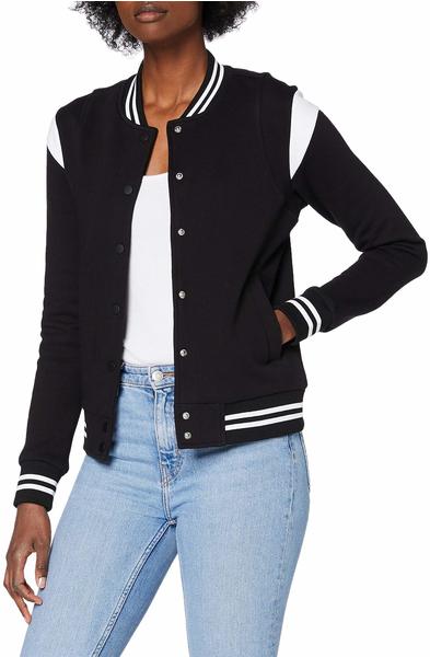 Urban Classics Ladies Organic Inset College Sweat Jacket (TB3776-00826-0037) black/white