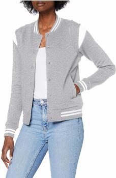 Urban Classics Ladies Organic Inset College Sweat Jacket (TB3776-01219-0037) grey/white