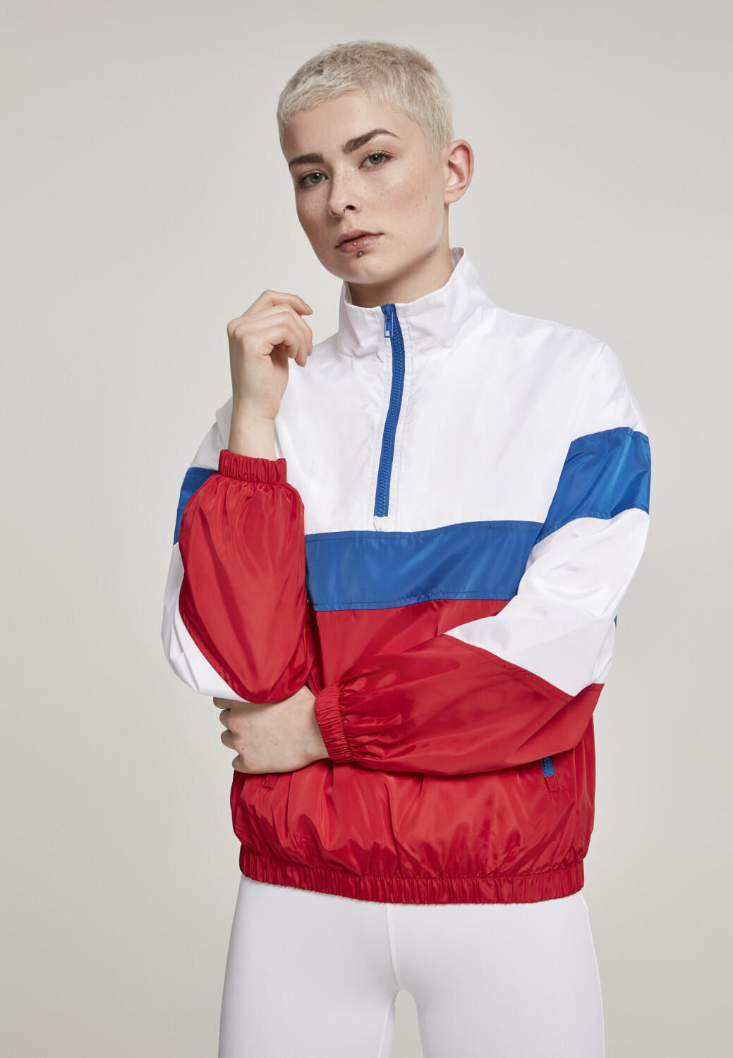 2023) (TB2668-01674-0042) Stand Test Urban ab white/firered/brightblue Black Angebote (November Jacket € Over Pull Up TOP Friday Ladies 3-tone 15,99 Collar Classics Deals