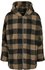 Urban Classics Ladies Hooded Oversized Check Sherpa Jacket (TB3056-03258-0037) softtaupe/black