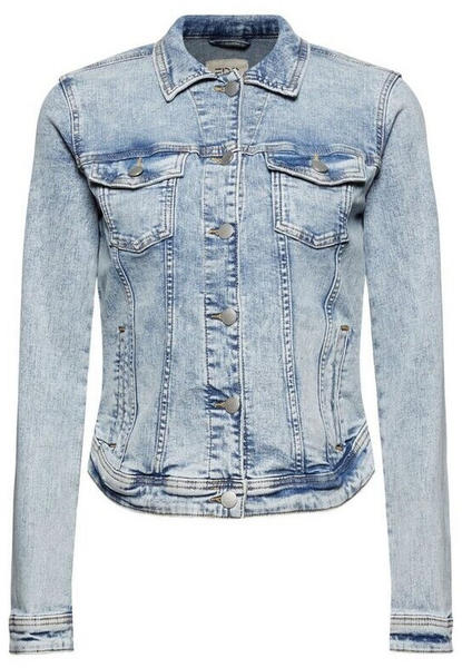 edc by Esprit Denim jacket in a vintage look, in organic cotton (991CC1G301) blue light wahed