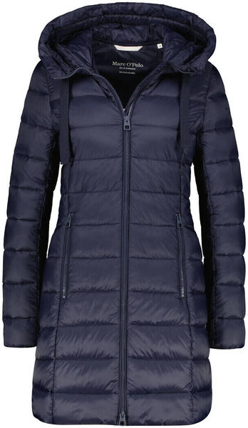 Marc OPolo Hooded quilted coat made of recycled materials (108085171077) midnight blue