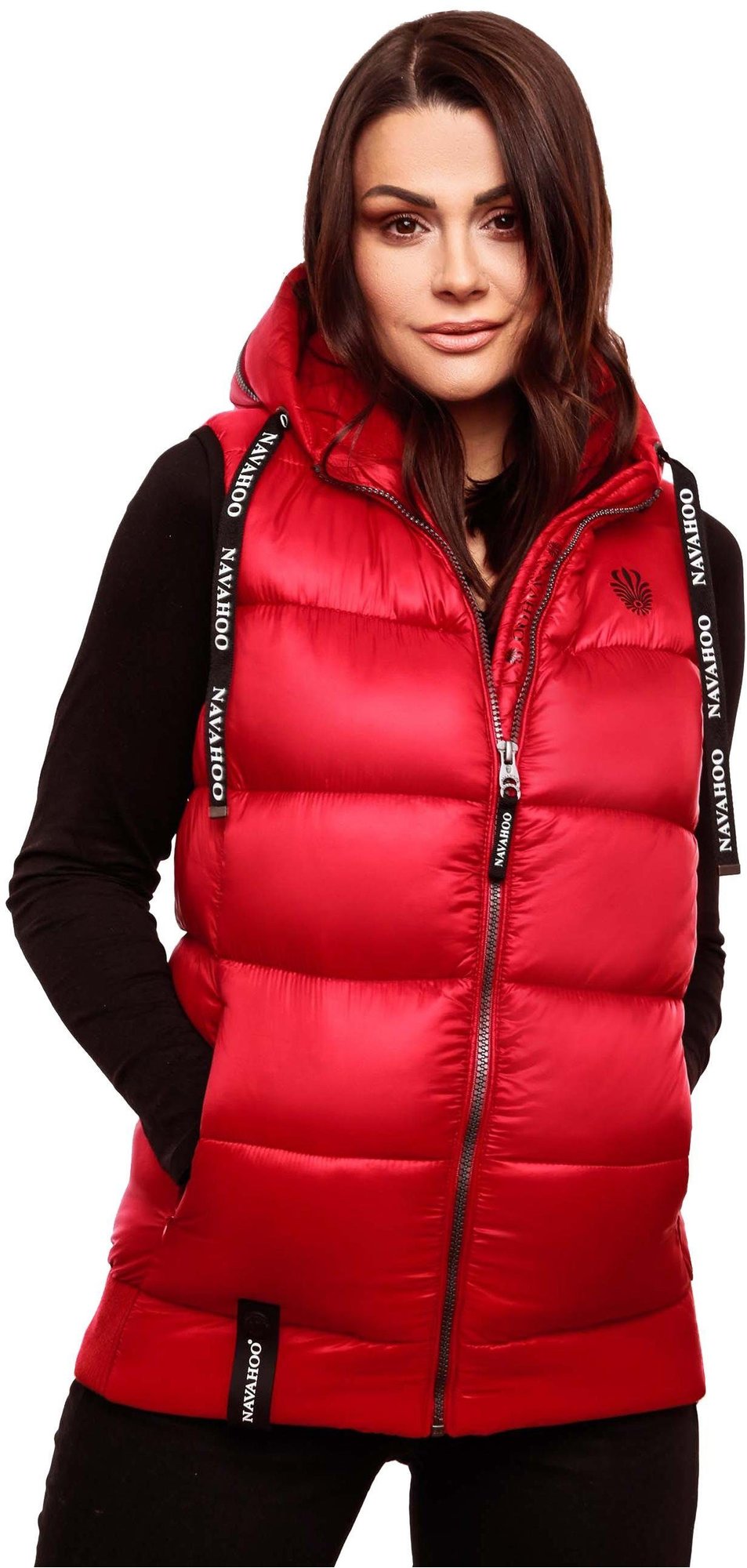 Navahoo Steppweste Kassidy stylische ärmellose Damen Weste mit Kapuze