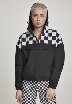 Urban Classics Ladies Short Oversize Check Pull Over Jacket (TB2657-01713-0042) blk/chess