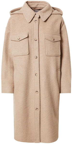 Marc O'Polo Shacket with detachable hood made of elegant blended wool (148007871043) rocky road