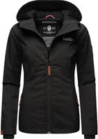 MARIKOO Damen Sportliche Outdoorjacke &Uuml;bergangs Regenjacke mit Kapuze Brombeere