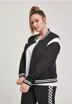 Urban Classics Inset College Jacket Women (TB2618) black/white