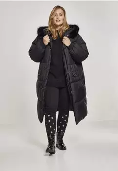 Urban Classics Ladies oversize faux fur puffer coat (TB2382) schwarz