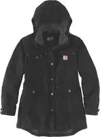Carhartt 105512-BLK-S005, Carhartt Loose Fit Weathered Duck Damen Mantel Schwarz