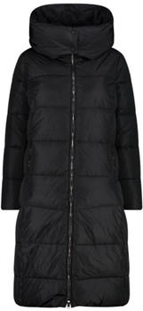 CMP Women's taffeta parka jacket with high neck and wraparound collar (31K2846) black