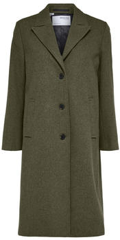 Selected SLFALMA WOOL COAT NOOS (16090094-4350506) ivy green