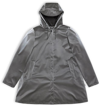 Rains A-Line Women Jacket (1850) metallic grey