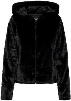 Only ONLNEWCHRIS FUR HOODED JACKET CC OTW (15304759-4327334) black