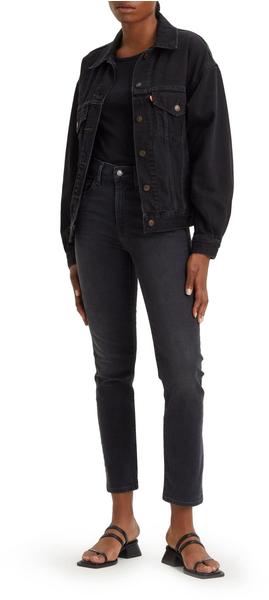 Levi's 724 High Rise Straight Jeans black worn in