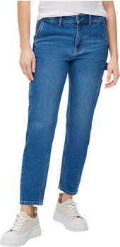 S.Oliver Ankle Jeans Francis Relaxed Fit Mid Rise Tapered Leg Boyfriend (2140838.54Z6) blue
