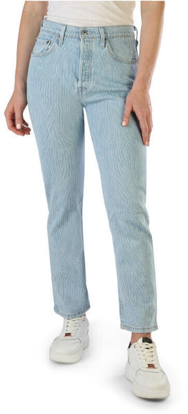 Levi's 501 Crop Jeans blue pattern