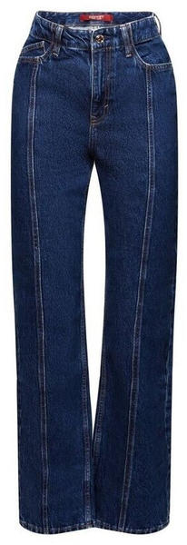 Esprit Jeans mit gerader Passform und hohem Bund (103EE1B323) blue dark washed