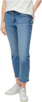 S.Oliver Crop Jeans Karolin Regular Fit Mid Rise Straight Leg Sattelbund (2140870) blue