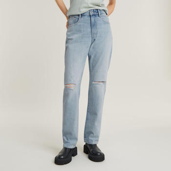 G-Star Viktoria High Straight Jeans (D23959) sun faded ripped mirage blue
