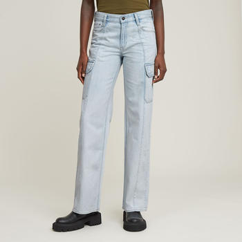 G-Star Judee Cargo Low Waist Loose Jeans (D24673) sun faded piscina blue
