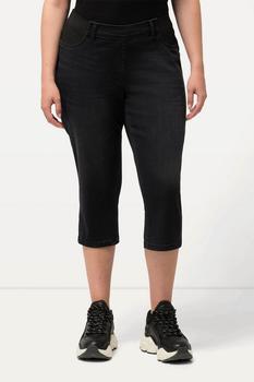 Ulla Popken Capri Elastikbund Sienna Jeans schwarz