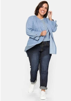 Sheego Stretch-Jeans 'Die Gerade' dark blue Denim