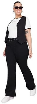 Trendyol Schlagjeans hoher Taille schwarz